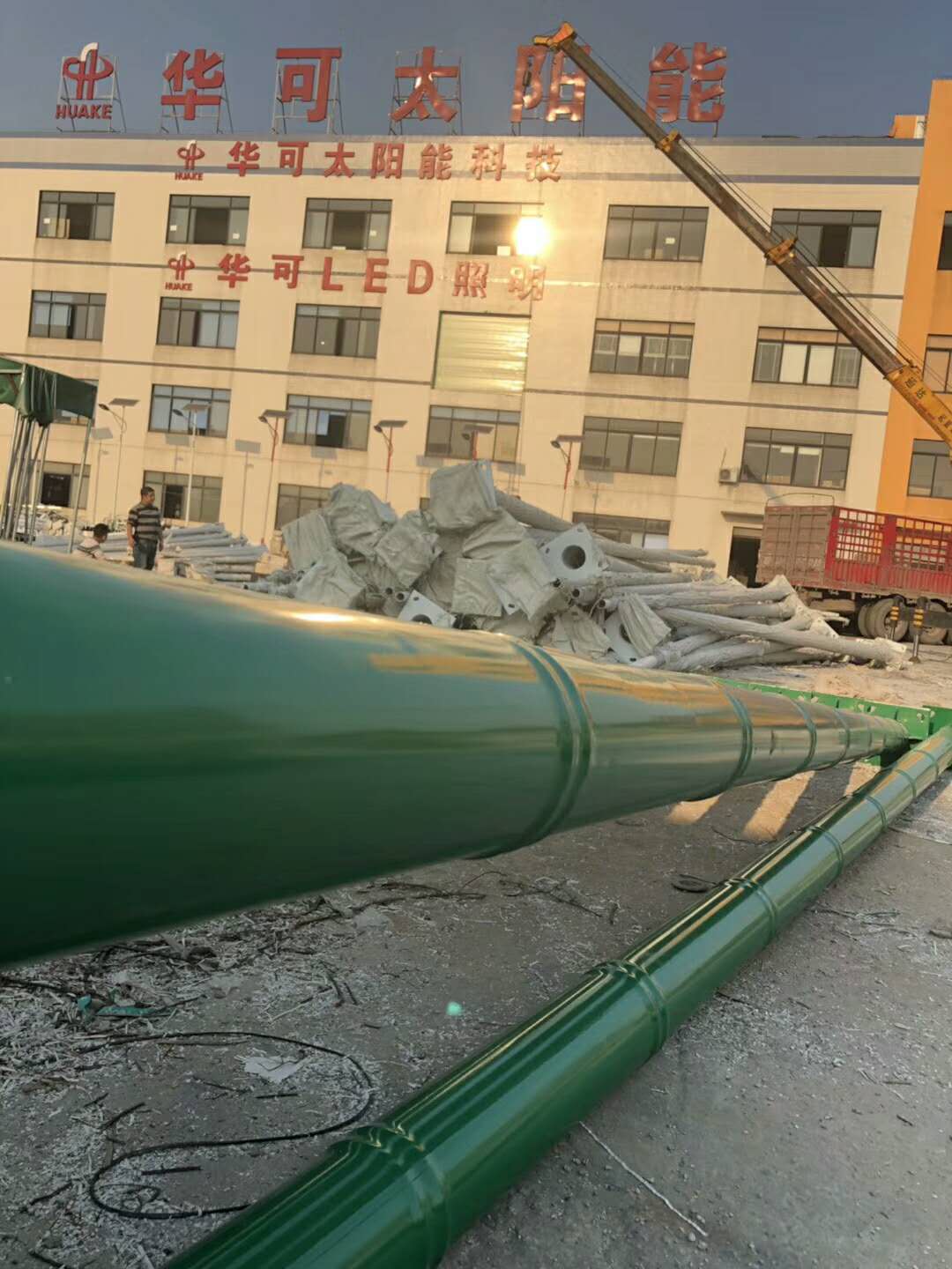 竹節桿led太陽能路燈